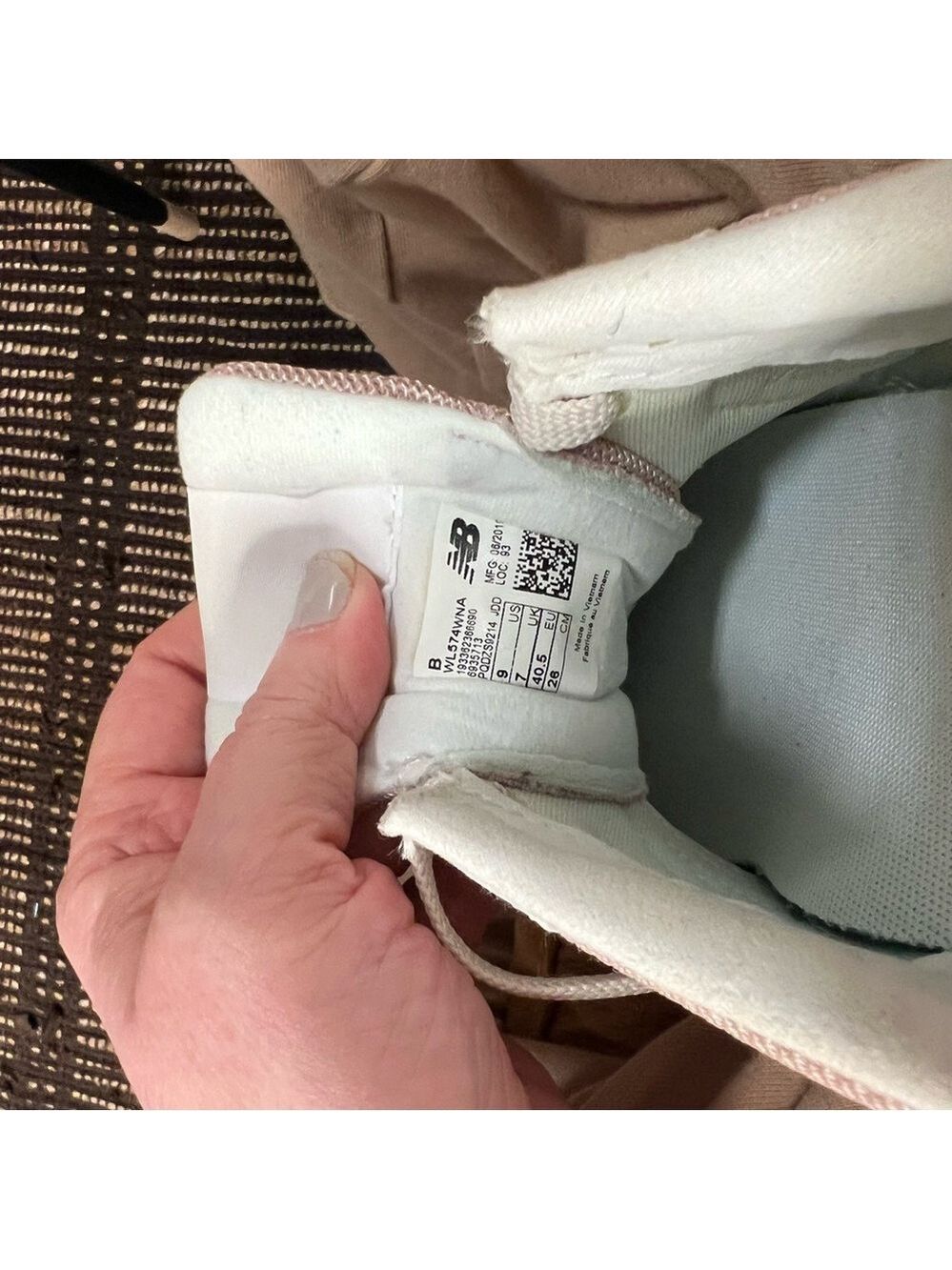 New Balance 547 Series Cream and Pink Sneakers (Gently used) - Picture 7 of 8